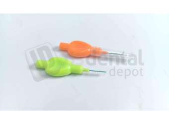 PLASDENT Interdental Brushes - #2000S - Tight - Orange & Green Assorted - ( 50Bags Of 1/Box )