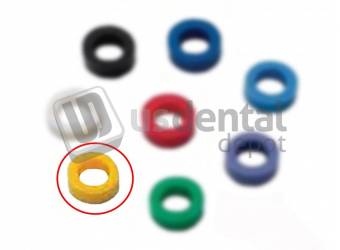 PLASDENT Standard Color Code Rings - #202CD - YEL - Silicone - 60Pcs/Box - Color: YELLOW - 65% los Plastic Sundries