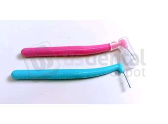 PLASDENT Interdental Angel Brushes-#2050M-Moderate-Colors: LIGHT BLUE & Mauve ASSORTED-( 50Bags Of 1/Box )