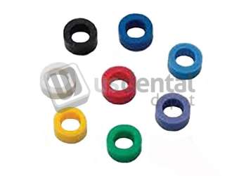 PLASDENT ASSORTED Large Code Rings Kit (1/4in )- #205CD- A- Silicone- ( 80Pcs/Box- 10 Colors )