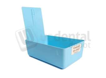 PLASDENT Lab Pan - #205LP-2 - LIGHT BLUE with plastic center clip - Each - 7 3/8in x 4 5/8in x 2 3/8in