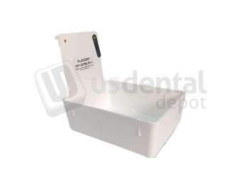 PLASDENT Lab Pan - #207MLPH-1 - WHITE with metal clip & hanging STRIP - Each - 7in x 5in x 2in Deep