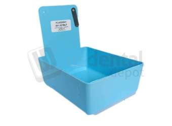 PLASDENT Lab Pan - #207MLP-2 - LIGHT BLUE with metal clip ( non - Hanging ) - 7in x 5in x 2 - in Deep