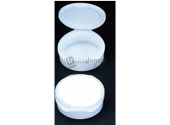 PLASDENT Large Round Boxes Packaging with labels - Diameter 1 - 5in x Inner Deep in - #215BXL - 1 - Color: WHITE - ( 100Pcs/Bag )