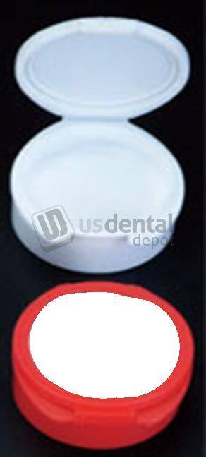 PLASDENT Medium Round Boxes Packaging - Diameter 1.5in x Inner Deep.5in - #215BXM-1 - Color: WHITE - ( 100Pcs/Bag With Labels )