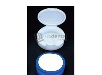 PLASDENT Medium Round Boxes Packaging-Diameter 1.5in x Inner Deep.5in-215BXM-2X-Color: BLUE-( 100Pcs/Bag With Labels )