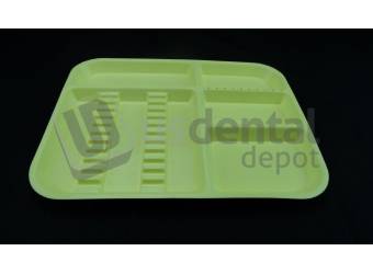 PLASDENT Divided Tray AD Setup Size A Color: YELLOW- #300AD- 3- Each- Dim: ( 13 3/4 Inches x 10 5/8 Inches x 7/8 Inches )