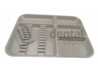 PLASDENT Divided Tray AD Setup Size A Color: BEIGE - #300AD - 7 - Each - Dim: ( 13 3/4 Inches x 10 5/8 Inches x 7/8 Inches )
