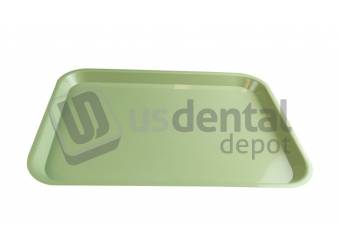 PLASDENT Flat Tray BF Setup Size B Color: GREEN - #300BF - 4 - Each - Dim: ( 13.5 Inches x 9 5/8 Inches x 7/8 Inches )