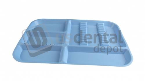 PLASDENT Divided Tray ED Setup Size E Color: BLUE - #300ED - 2 - Each - Dim: ( 15 Inches x 10.5 Inches x 7/8 Inches )