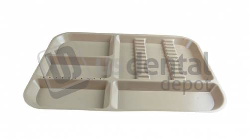 PLASDENT Divided Tray ED Setup Size E Color: BEIGE- #300ED- 7- Each- Dim: ( 15 Inches x 10.5 Inches x 7/8 Inches )