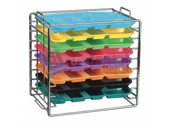 PLASDENT TRAY RACK - Chrome - for Size A Tray (Stackable) #300TRA. ( Rack Only )
