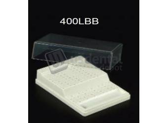 PLASDENT Large Bur Block with/Lid - #400LBB - Color: Ivory - Each - Capacity :144Fg/Ra & 24Fg