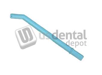 PLASDENT Oralsurge-III Surgical Aspirator Tip-#8020XLG-Color: Sea BLUE-3/8in Larger Orifice Vented Tip-( 25 Pcs/Bag  )