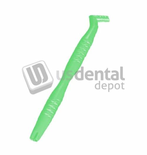 PLASDENT Universal Brush Handle Color: GREEN - #8404HND-4 - Each