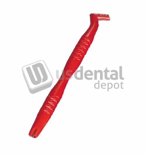 PLASDENT Universal Brush Handle Color: RED - #8404HND - RED - Each