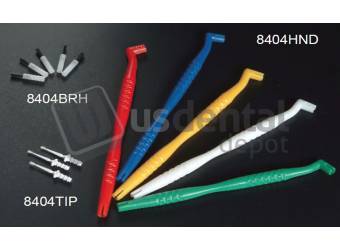 PLASDENT Brush & Micro Tips Mix Kit- #8404KIT- 50 Brush Tips/50 Micro Tips/5 Handles