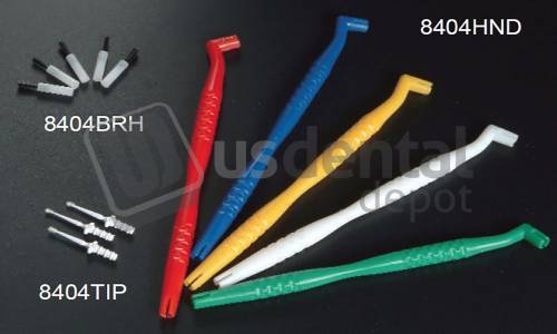 PLASDENT Brush & Micro Tips Mix Kit - #8404KIT - 50 Brush Tips/50 Micro Tips/5 Handles