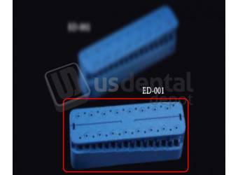 PLASDENT Endo Measuring Block-#ED-001-3.5in L x 1in W x 1 1/4in H-32 Depth Guides-Each