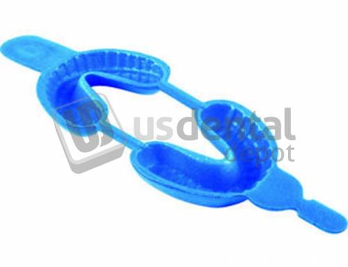 PLASDENT Excellent Dual Fluoride Trays- #FT- L- Large- Color: BLUE- ( 100 Pcs/Bag )- Disposable Bite Trays & Fluoride Trays