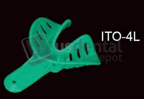 PLASDENT EXCELLENT COLORS #4 Adult Small - Lower - #ITO - 4L - 50 - Color: Green - ( 50 Pcs/Bag ) - Ortho Impression Trays