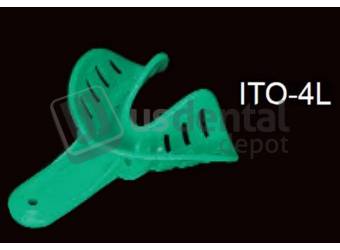 PLASDENT EXCELLENT COLORS #4 Adult Small-Lower-#ITO-4L-Color: GREEN-( 25 Pcs/Bag )-Ortho Impression Trays