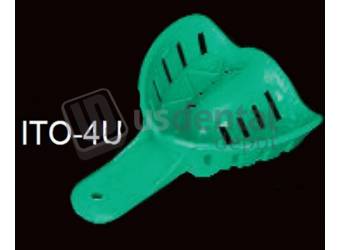 PLASDENT EXCELLENT COLORS #4 Adult Small-Upper-#ITO-4U-50-Color: GREEN-( 50 Pcs/Bag )-Ortho Impression Trays