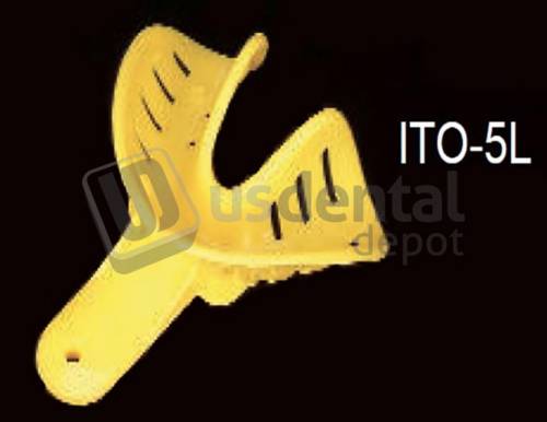 PLASDENT EXCELLENT COLORS #5 Adult Medium - Lower - #ITO - 5L - 50 - Color: Yellow - ( 50 Pcs/Bag ) - Ortho Impression Trays