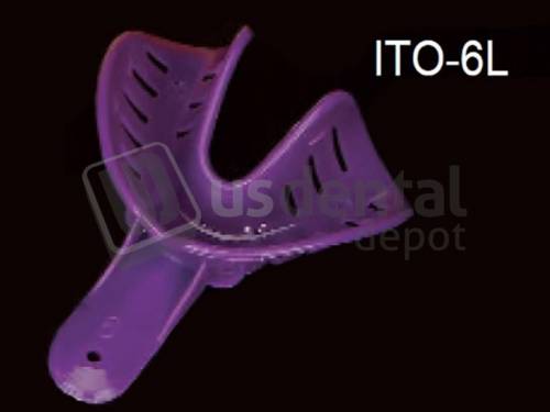 PLASDENT EXCELLENT COLORS #6 Adult Large - Lower - #ITO - 6L - Color: Purple - ( 25 Pcs/Bag ) - Ortho Impression Trays
