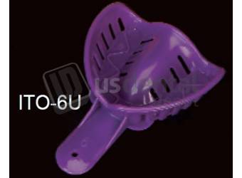 PLASDENT EXCELLENT COLORS #6 Adult Large-Upper-#ITO-6U-50-Color: PURPLE-( 50 Pcs/Bag )-Ortho Impression Trays