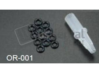 PLASDENT O-Rings Replacement Kit - #OR-001 - Color: BLACK - For Cavitron - (12 O-Rings /Bag)