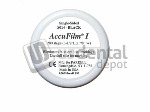 PARKELL - Accu-Film I BLACK. Single-sided .0008in  (21 microns) articulating film. 280 - #SO14