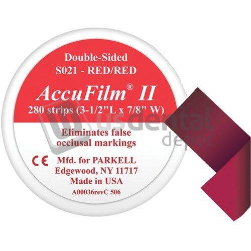 PARKELL - Accu-Film ll Accu-Film II - red/red. Double-sided .0008in  (21 microns) - #SO21