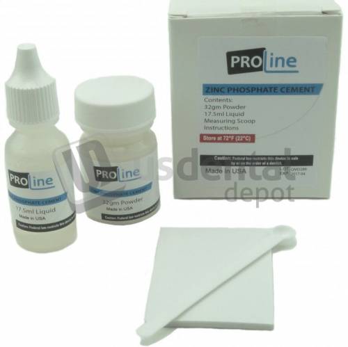 PRO-LINE  - Zinc Phosphate Cement Kit 32gr powder / 18ml - #010-030 PRO-LINE  - Fosfato de Zinc- cements 32gr powder / 18ml #010-030