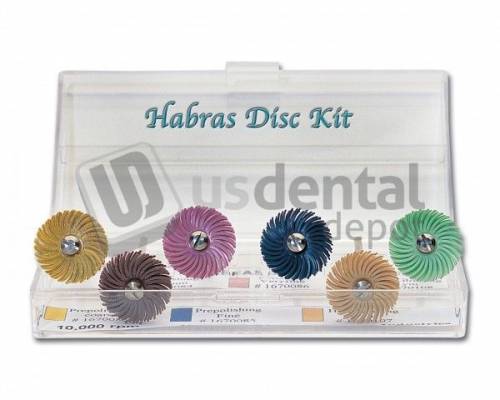 KEYSTONE Habras kit complete - 24 - 4 each color - Polishing Brushes kit #1670113