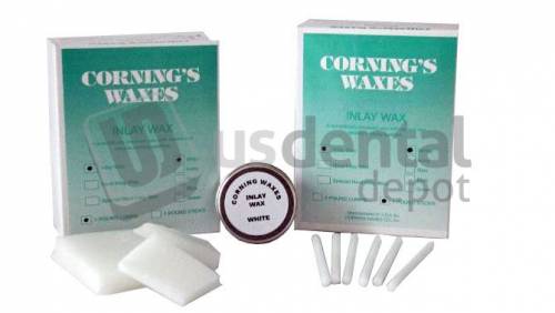CORNING - Inlay Wax Chunks- White 1lb. Wax for Pressable full ceramic