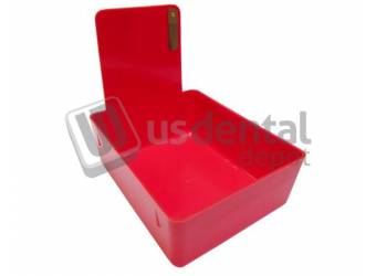 KEYSTONE  RED plastic lab work pan  12/pack. Size: 7x5x2.5- #7000372