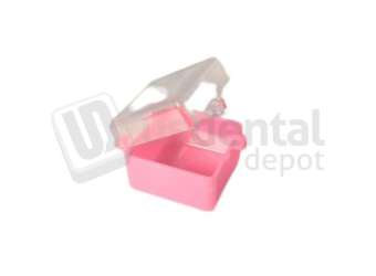 KEYSTONE Rigid Crown & Bridge Boxes - 1in - PINK/CLEAR - 1000pk ( NO-Sponge ) #9571245 -