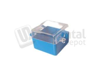 KEYSTONE Rigid Crown & Bridge Boxes - 1in - BLUE/CLEAR - 1000pk #9571445 -