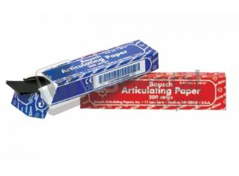 BAUSCH - Articulating Paper 200microns .008in 300pk - BLUE - Strips Booklets - #BK-05