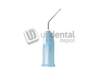 PULPDENT Pulpdent 25ga x 1/2in  Pre-Bent Dispenser Tips, LIGHT BLUE 50/Pk. Use - #25B50
