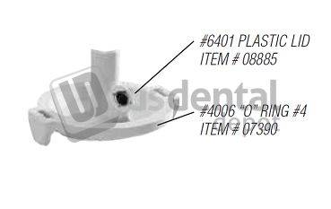 VAC-U-MIXER #6401 Plastic Lid With Nylon Bearing And O Ring #4 - For use with #4450 300ml