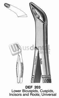 MILTEX - #203 Extracting Forceps Upper Anterior - Standard - Lower Anteriors - #DEF203