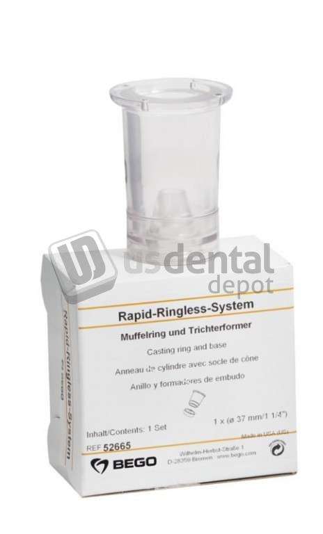 BEGO Ringless Ring & Former 1.25in 1pk ( #52665 ) •Universally applicable for many casting systems.