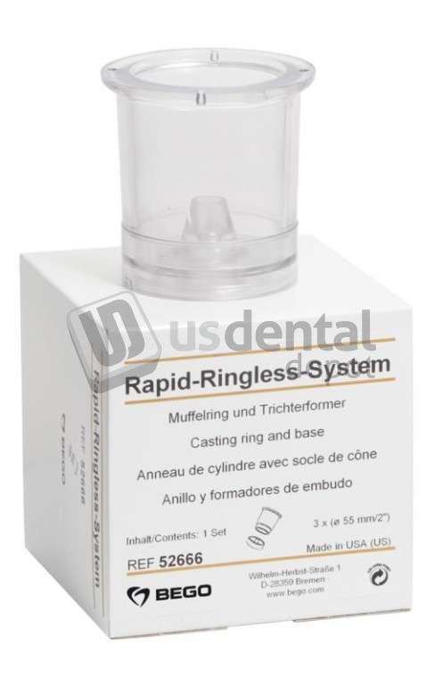 BEGO Ringless Ring & Former 2in 1pk ( #52666 ) Universally applicable for many casting systems.