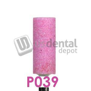 BESQUAL P039 PINK Mounted HP Points Barrel small C-4 - 100pk - Mounted Grinding Stones for porcelain and porcelain alloys- #102-3039