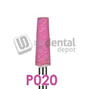 BESQUAL P020 PINK Mounted Points Taper T-4 - 10pk - for porcelain and porcelain alloys-