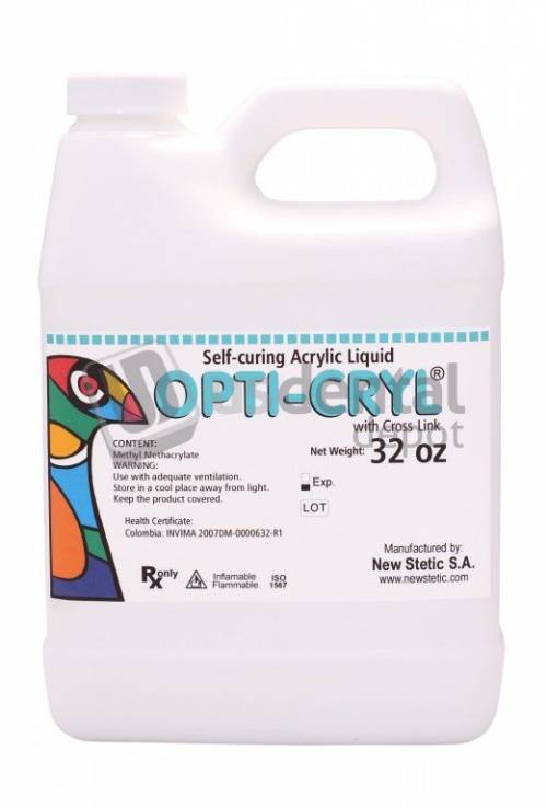 OPTI-CRYL Self Curing Monomer Only 32oz/Quarter    New Stetic