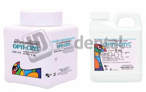 OPTI-CRYL Self Curing Acrylic  Resin 500Gr/1lb Shade: Original + 8oz Monomer Liquid 