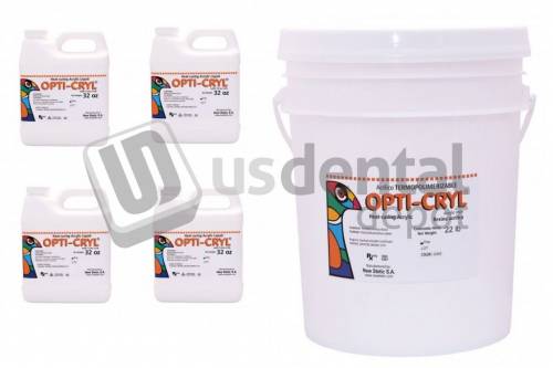 Opticryl Dental - Heat Curing Acrylic Resin 22lb/10kg Shade: Meharry Veined + 4Quartz Monomer Liquid 